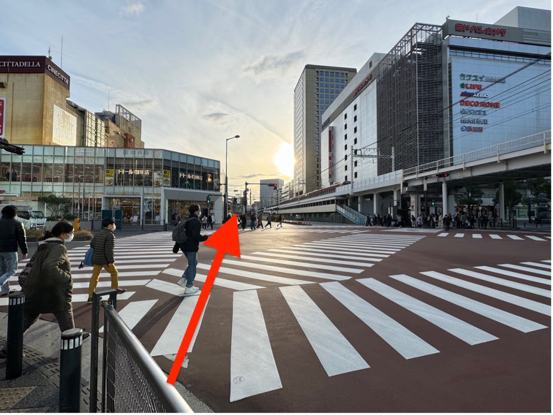 川崎駅からの道のり
